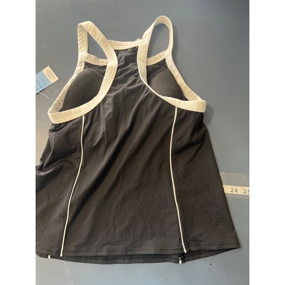 NEW Lands End Tankini Top 8 Black & White Swim Coastal Vacation Beach Tropical - Picture 4 of 8